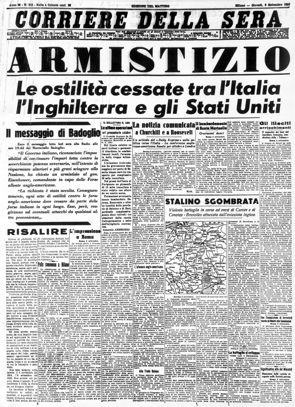 8 settembre 1943 corriere prima (Custom)